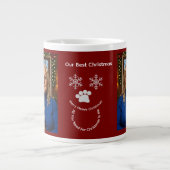 Aangepaste Onze Beste Kerstmis ,Kat Foto Speciale Grote Koffiekop (Voorkant)