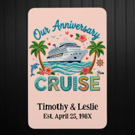 Aangepaste onze jubileum nepborduurwerk cruise deu magneet