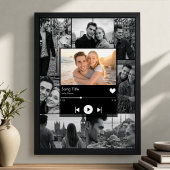Aangepaste onze liedmuziek herinnering koppel foto poster