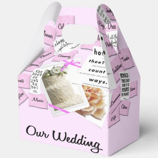 Aangepaste Onze Wedding & Jubileum Favoriete Boxen Bedankdoosjes (Voorkant)