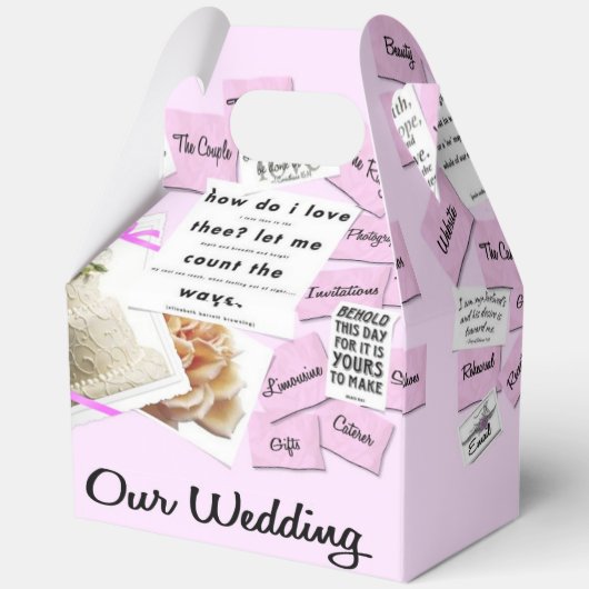 Aangepaste Onze Wedding & Jubileum Favoriete Boxen Bedankdoosjes (Achterkant)