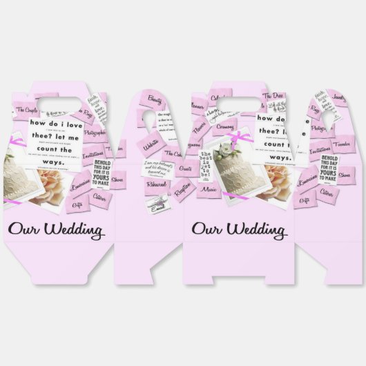 Aangepaste Onze Wedding & Jubileum Favoriete Boxen Bedankdoosjes (Ongevouwen)