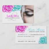 Aangepaste oogbalkextensie-Visitekaartjes Afsprakenkaartje (Voorkant / Achterkant)