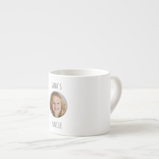 "Aangepaste oom | Gepersonaliseerde foto Espresso Kop (Voorkant rechts)