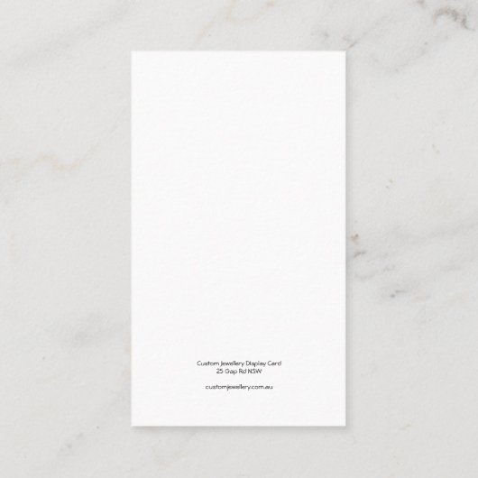 Aangepaste oorbel sieraden display Kaart Afsprakenkaartje (Achterkant)