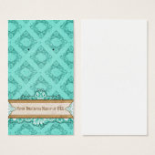 Aangepaste Oorstopkaart Turquoise Display Card Visitekaartjes (Voorkant /achterkant)