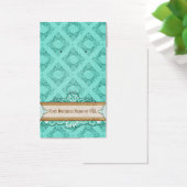 Aangepaste Oorstopkaart Turquoise Display Card Visitekaartjes (Bureau)