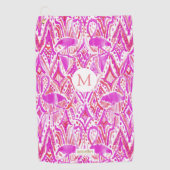 Aangepaste, op hoed gerichte, roze Waterverf met r Golfhanddoek (Voorkant)