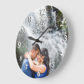 Aangepaste, op maat gemaakte witte letters, groot grote klok (Hoek)