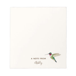 Aangepaste, op maat gesneden Hummingbird-laptop Notitieblok