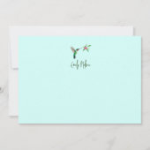 Aangepaste, op maat gesneden Hummingbird Note Card Notitiekaartje (Voorkant)
