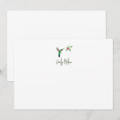 Aangepaste, op maat gesneden Hummingbird Note Card Notitiekaartje (Voorkant / Achterkant)