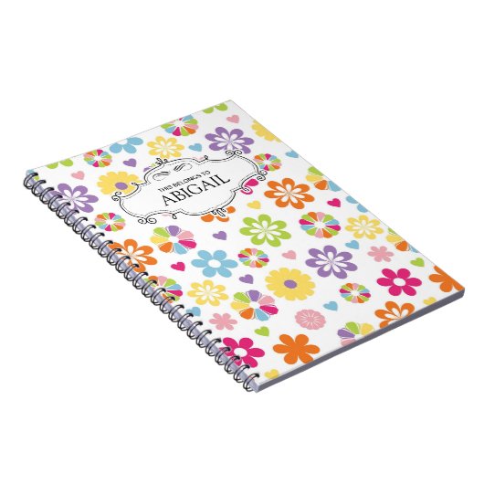 Aangepaste, op spiraalvormige basis geplaatste not notitieboek (Rechterzijde)