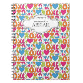 Aangepaste, op spiraalvormige basis geplaatste not notitieboek (Voorkant)