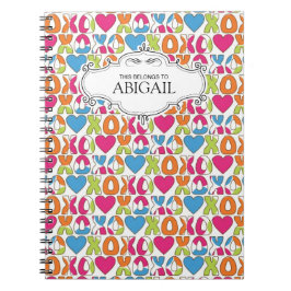 Aangepaste, op spiraalvormige basis geplaatste not notitieboek