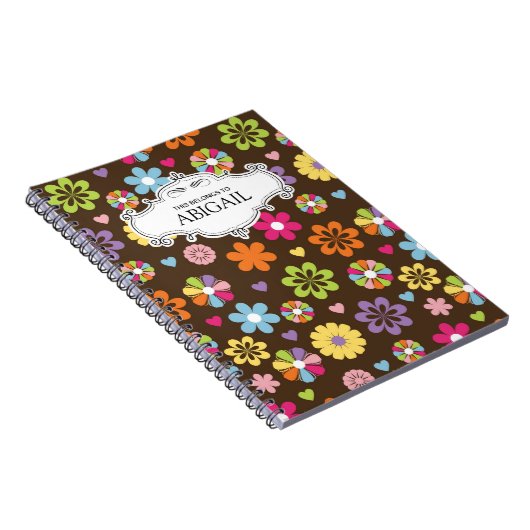 Aangepaste, op spiraalvormige basis geplaatste not notitieboek (Rechterzijde)