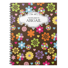 Aangepaste, op spiraalvormige basis geplaatste not notitieboek