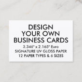 Aangepaste, op UV - GLOSS - Visitekaartjes (Voorkant)