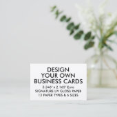 Aangepaste, op UV - GLOSS - Visitekaartjes (Staand voorkant)