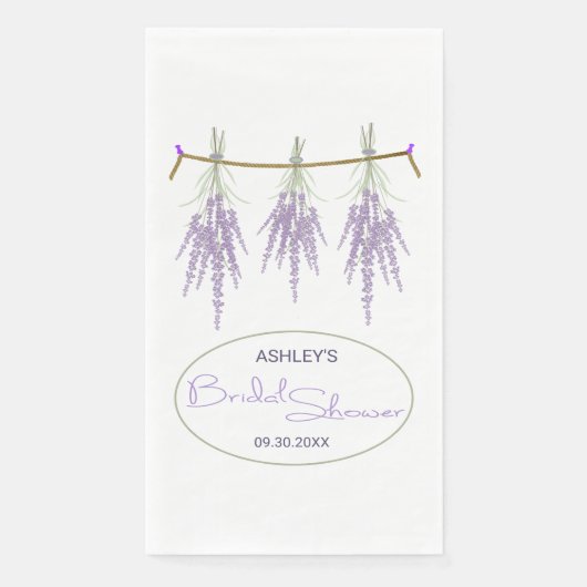 Aangepaste, op Vrijgezellenfeest gedroogde lavende Servet (Voorkant)