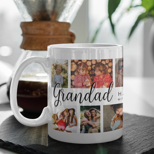 Aangepaste Opa 12 Foto Collage Koffie Koffiemok