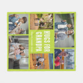 Aangepaste Opa 6 Foto Collage Cadeau Quote Fleece Deken (Voorkant (Horizontaal))