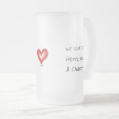 Aangepaste opa cadeau van kleinkinderen, matglas bierpul (Voorkant rechts)