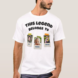 Aangepaste Opa Foto Retro Deze Legende Hoort Bij T-shirt