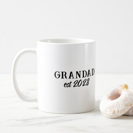 Aangepaste opa gevestigde retro typografie koffiemok (Met donut)