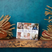 Aangepaste Opa & Kleinkinderen Foto Collage Plaque Fotoplaat (Zijkant)