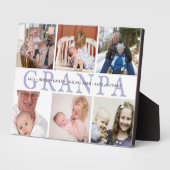 Aangepaste Opa & Kleinkinderen Foto Collage Plaque Fotoplaat (Zijkant)