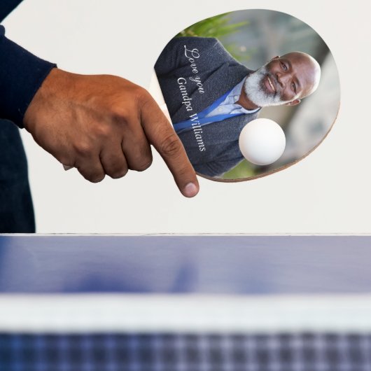Aangepaste opa opa pa Foto personaliseren Tafeltennisbatje (Insitu)