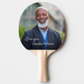 Aangepaste opa opa pa Foto personaliseren Tafeltennisbatje (Voorkant)