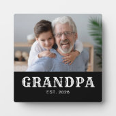 Aangepaste Opa Opgericht Vet Typografie Foto Fotoplaat (Voorkant)