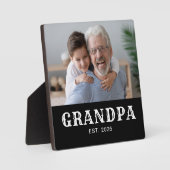 Aangepaste Opa Opgericht Vet Typografie Foto Fotoplaat (Voorkant)