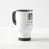 Aangepaste opa Travel Mug met 1 kleinkind Foto | Reisbeker (Voorkant links)