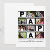 Aangepaste opa vaders Dag Papa 9 Foto Collage Feestdagenkaart (Voorkant / Achterkant)