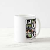 Aangepaste opa vaders Dag Papa 9 Foto Collage Koffiemok (Voorkant rechts)