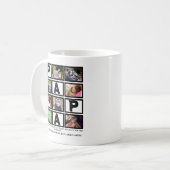 Aangepaste opa vaders Dag Papa 9 Foto Collage Koffiemok (Voorkant links)