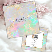 Aangepaste Opal Glow Gold Accent Contactkaartje
