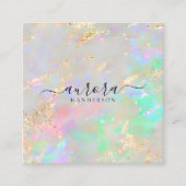 Aangepaste Opal Glow Gold Accent Contactkaartje (Voorkant)