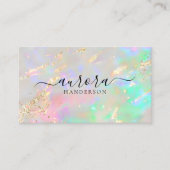 Aangepaste Opal Glow Gold Accent Visitekaartje (Voorkant)
