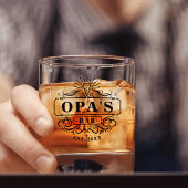 Aangepaste OPA's Bar jaar gevestigd glas
