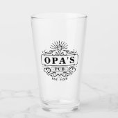 Aangepaste Opa's Pub Year Glass Glas (Voorkant)