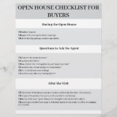Aangepaste Open Huis Checklist voor Kopers Flyer (Achterkant)