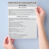 Aangepaste Open Huis Checklist voor Kopers Flyer (Hand)