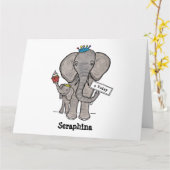 Aangepaste openbaring en Baby Kaart (Gele Bloem)