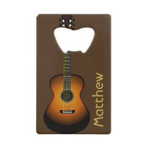Aangepaste opening voor Guitar Design Bottle Creditkaart Flessenopener