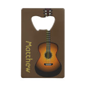 Aangepaste opening voor Guitar Design Bottle Creditkaart Flessenopener (Achterkant)
