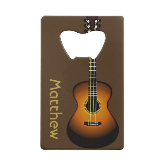 Aangepaste opening voor Guitar Design Bottle Creditkaart Flessenopener (Achterkant)